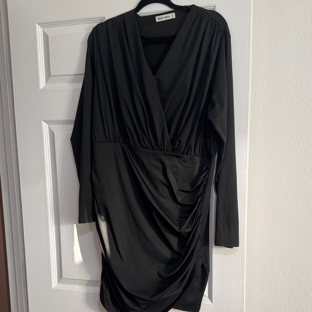 Grace Karin Black Long Sleeve Dress